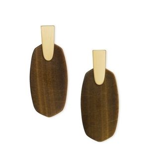 Kendra Scott Aragon Drop Earrings In Tiger Jade